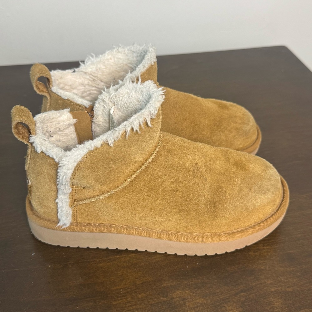 Koolaburra by UGG Koola Ultra Mini Boot Kids 13 Brown Suede Faux Fur